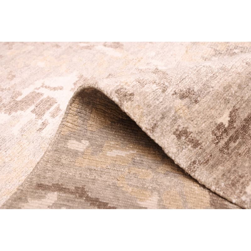 ECARPETGALLERY Hand-knotted Legacy Grey Silk Rug - 6'8 x 9'7