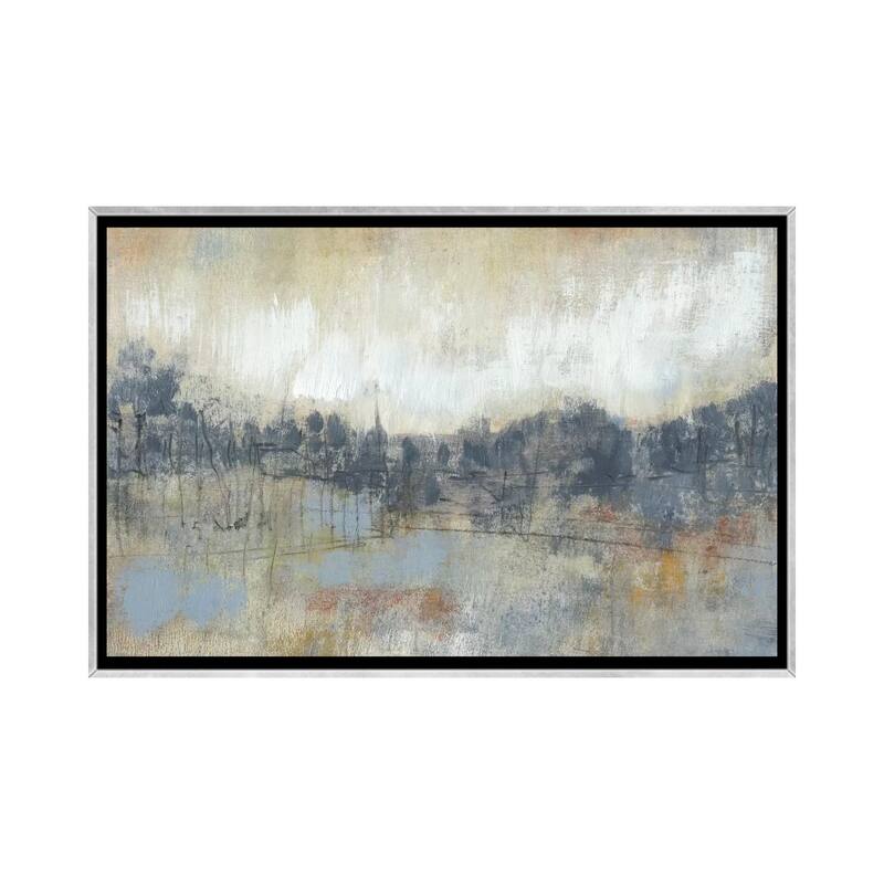 iCanvas "Cool Grey Horizon I" by Jennifer Goldberger Framed