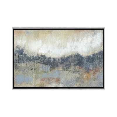 iCanvas "Cool Grey Horizon I" by Jennifer Goldberger Framed