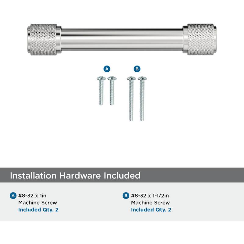 Amerock BP37743 Faraday 3-3/4" Center to Center Knurled Bar Cabinet