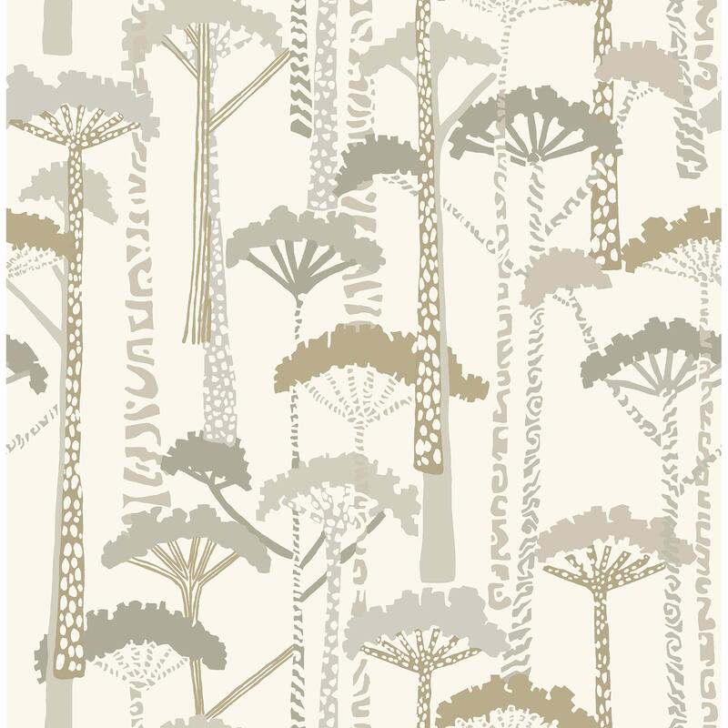 A-Street Prints Unify Metallic Forest Wallpaper