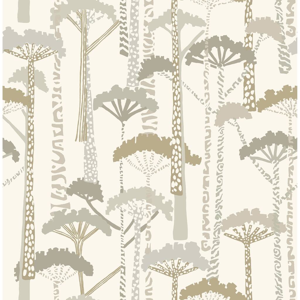 A-Street Prints Unify Metallic Forest Wallpaper