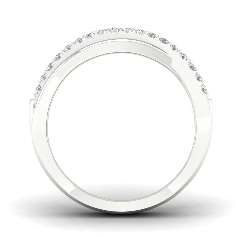 1/3ct TDW Diamond Crossover Ring in 10k Gold for Women
