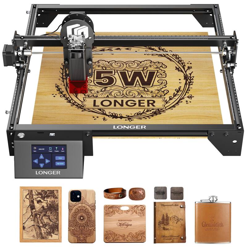 Ray5 0.06mm Laser Engraver Machine, 10W Laser Cutter, 10000mm/min - Black - Engraver/Electronic