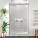 preview thumbnail 1 of 10, Eviva Orbit Sliding Frameless Shower Door with Tempered Glass 48"W x 78"H - Brushed Nickel