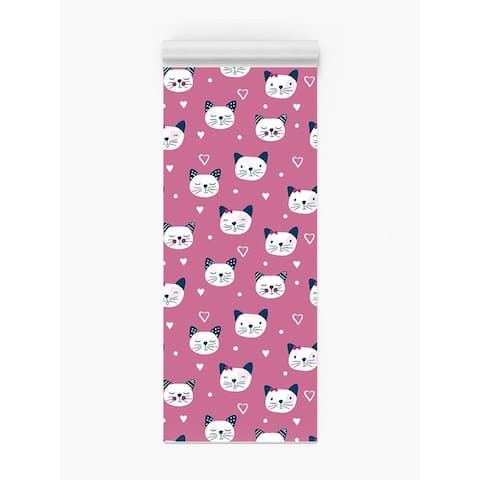 Cats And Hearts Yoga Mat -Image by Shutterstock - 24"x70"