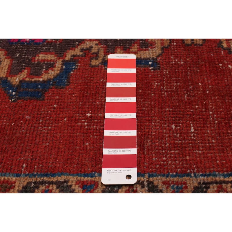 ECARPETGALLERY Hand-knotted Melis Vintage Red Wool Rug - 2'11 x 9'7