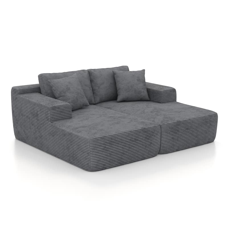 Oversized U-Shaped Sofa Modular Removable Applicable Living Room Furniture Set