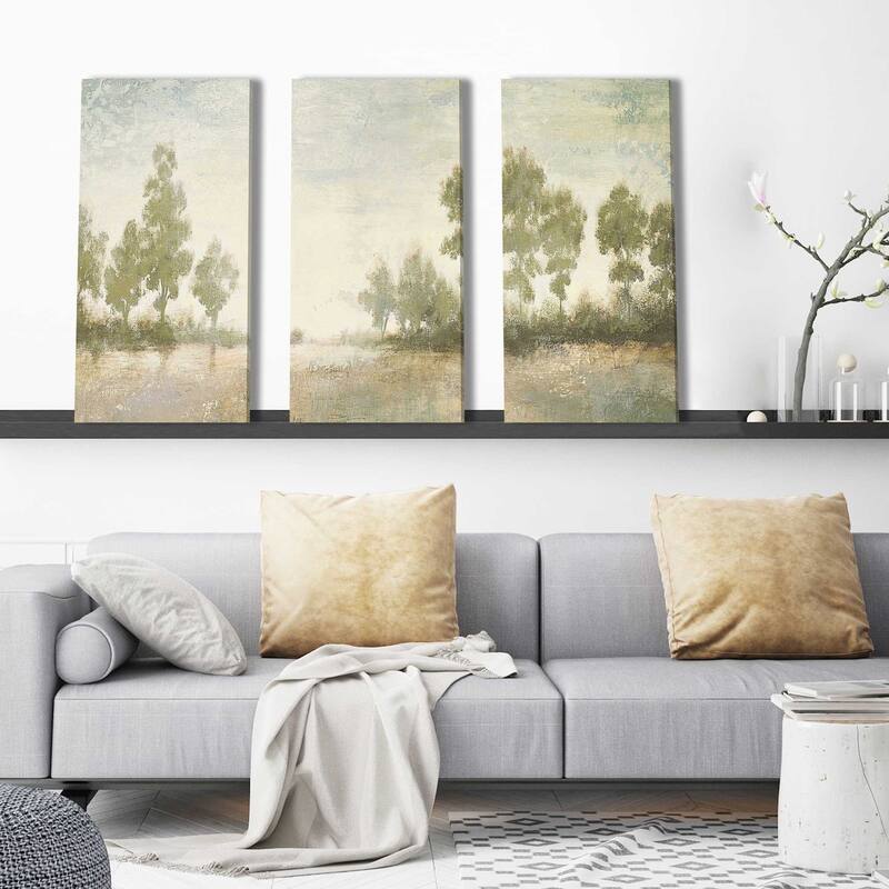 "Distant Valley Panel" 3 Piece Set on Canvas