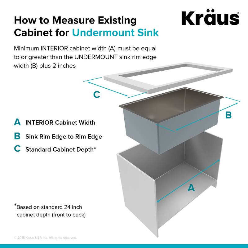KRAUS Standart PRO Undermount Single Bowl Stainless Steel Kitchen Sink