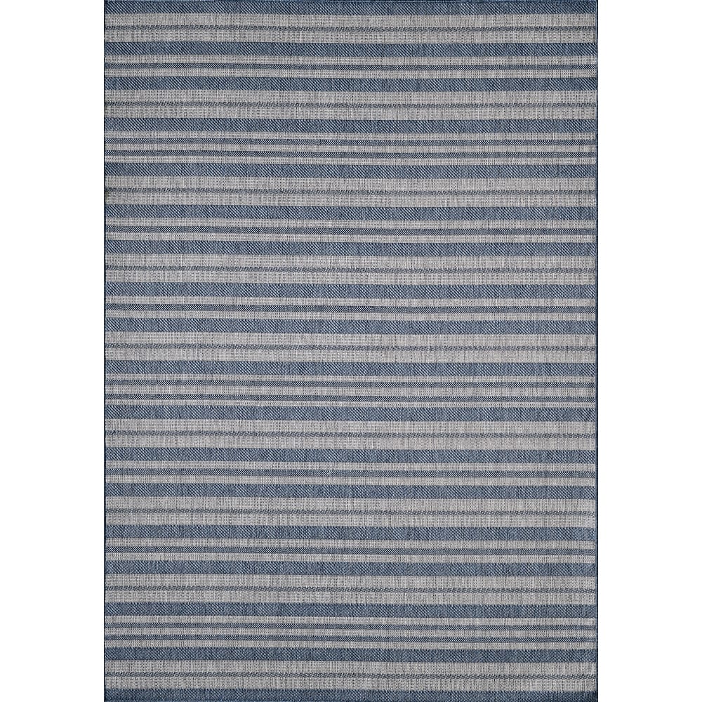 Domani Speak Transitional Stripe Indoor / Outdoor Area Rug