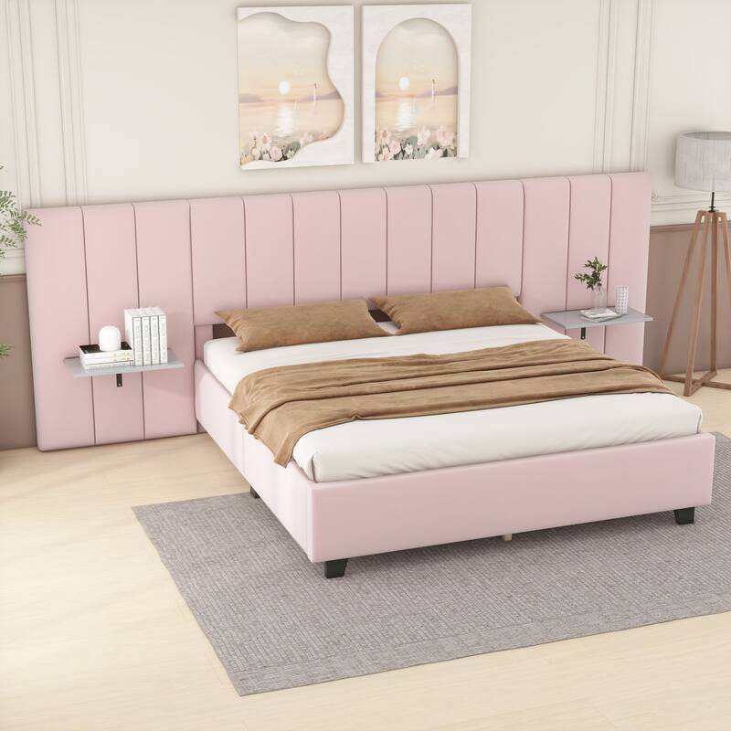 Velvet Upholstered Platform Bed