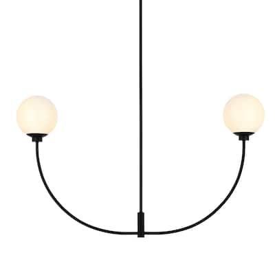 Elegant Lighting LD816D42 Nyomi 2 Light 42" Wide Chandelier