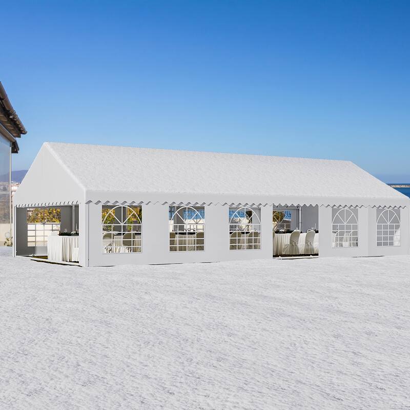 40 Ft. W X 20 Ft. D Party Tent Canopy with Windows - 20 x 40