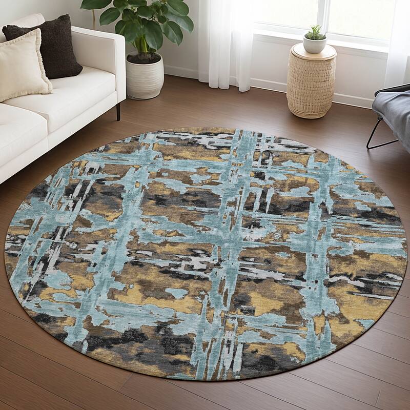 Machine Washable Indoor/ Outdoor Casual Fowler Chantille Rug