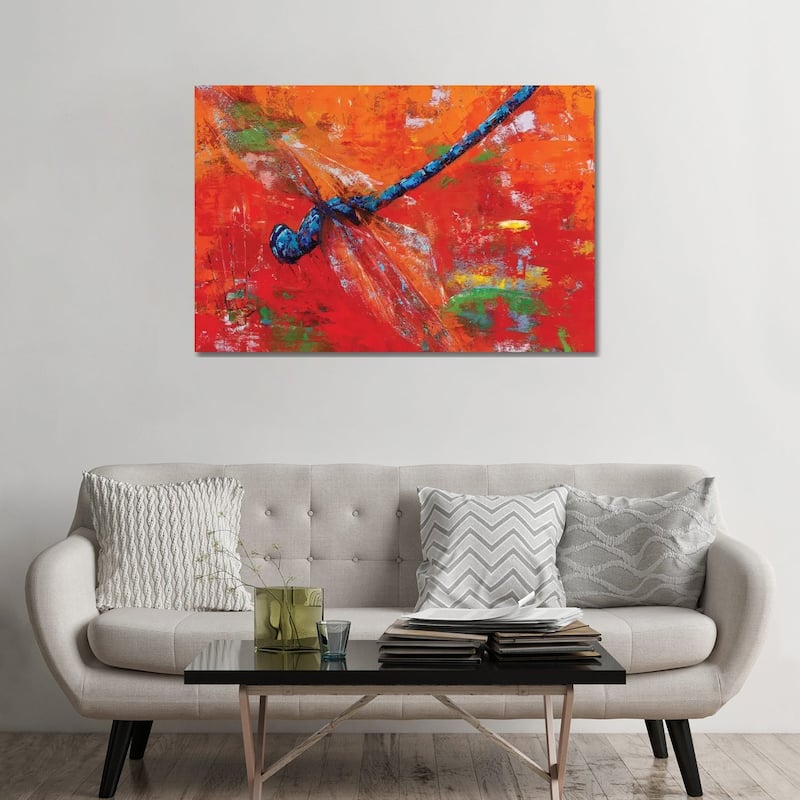 iCanvas "Blue Dragonfly" by Olena Bogatska Canvas Print - 32x48x1.5