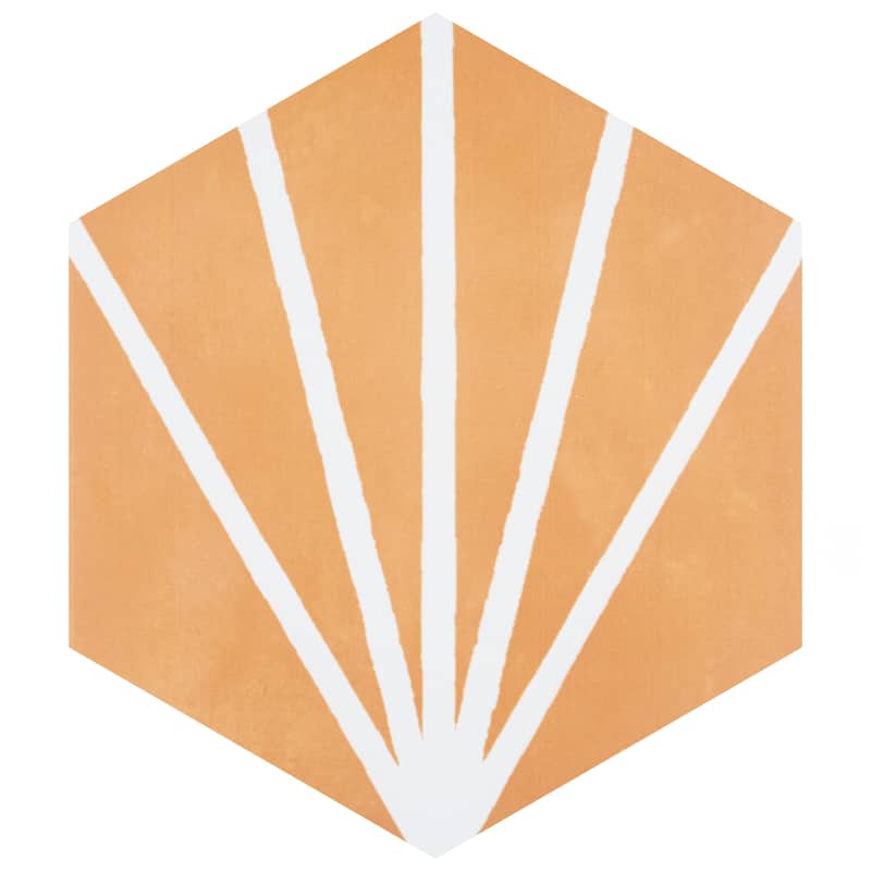 Merola Tile Horizon Dusk Hex Mostaza 7-3/4" x 9" Porcelain Floor and Wall Tile