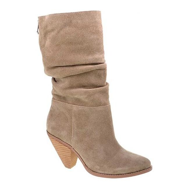 Shop Chinese Laundry Women S Stella Mid Calf Boot Mink Suede Overstock 24300318