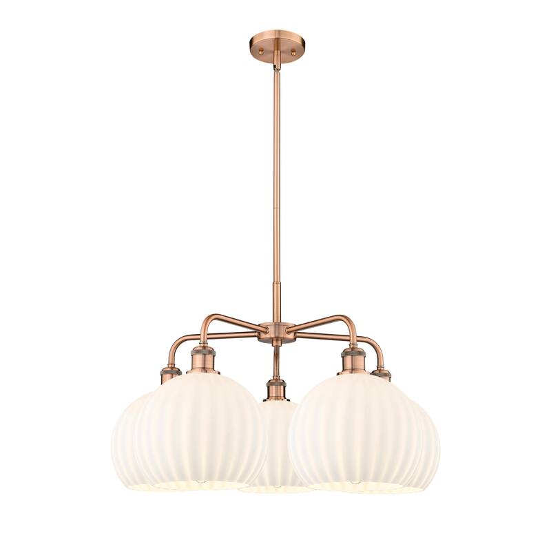Innovations Lighting 516-5C-18-28-White Venetian-Indoor Chandelier