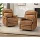 preview thumbnail 1 of 49, Kunibert Multifunctional Genuine Leather Nursery Chair with Metal Swivel Base Set of 2 by HULALA HOME CAMEL