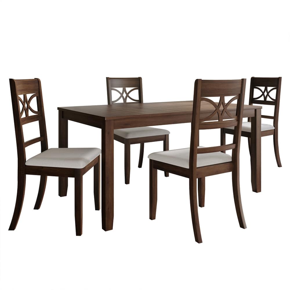 CraftPorch Mid-Century Modern 5-piece Wooden Dining Set