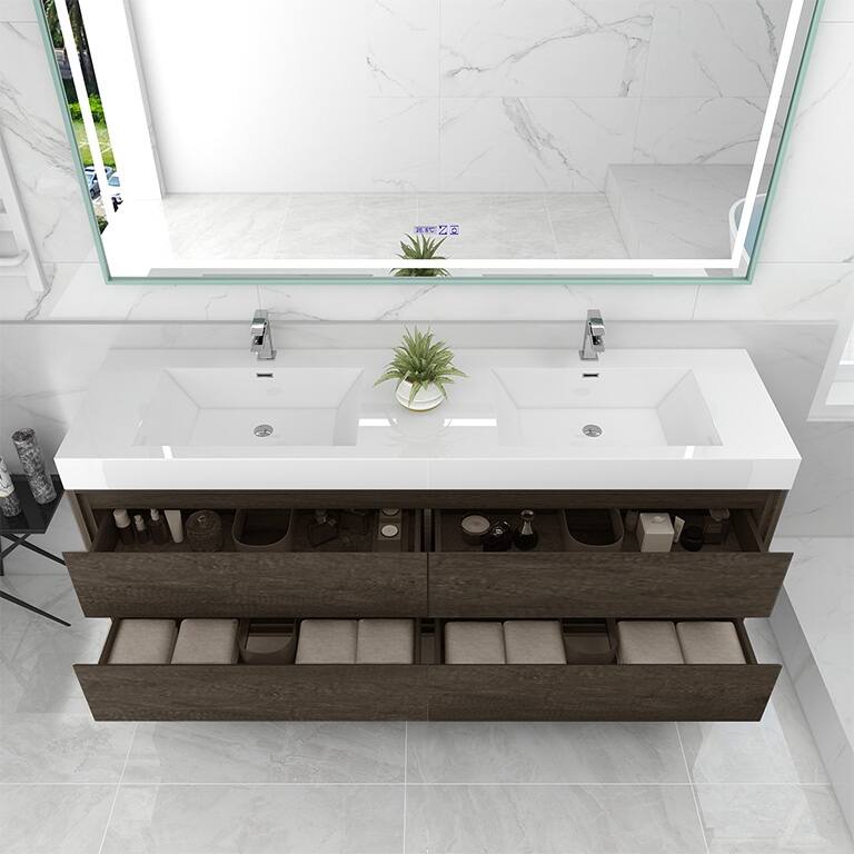Morava 72" Floating Vanity with Double Sink - 72