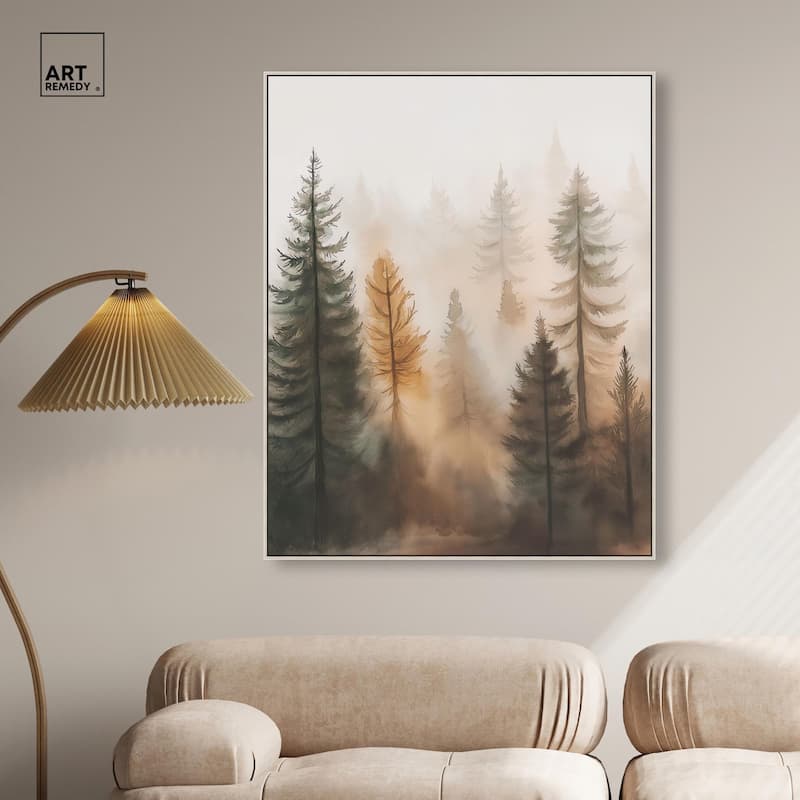 Misty Pines I Canvas by Art Remedy