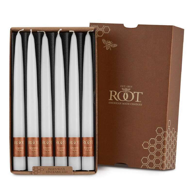 ROOT Hand Dipped Taper Candles - 12 Ct - White - 9 X .88