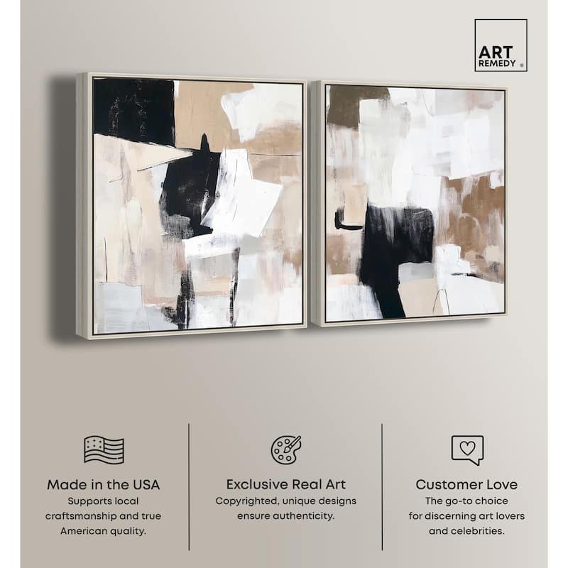 Endless Contrast Canvas Set of 2 by Art Remedy