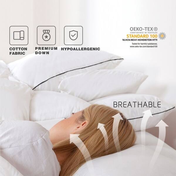 White goose down feather pillows hotsell