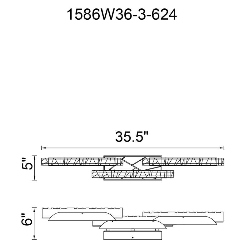 Valira Integrated LED Brass Vanity Light with Handcrafted Glass