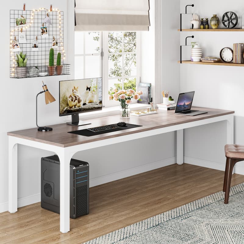 78.7 inches Extra Long Computer Desk 2 Person, Wide Double Office Writing Workstation