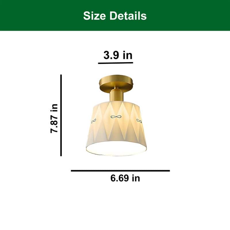 E14 base bulb light gold light fixture metal ceiling light - N/A