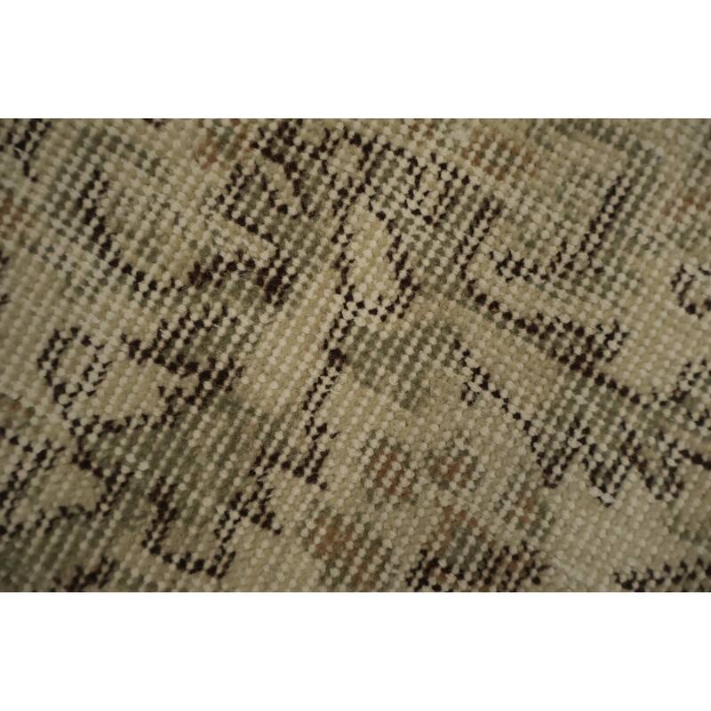 Hand Knotted Oriental 100% Wool Carpet Transitional Floral Beige & Ivories Anatolian Area Rug - 8' 11'' X 5' 7''