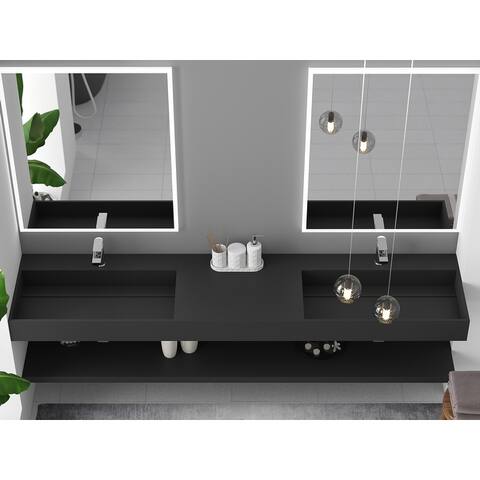 Juniper Stone Solid Surface Wall-mounted Vessel Sink