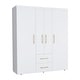 preview thumbnail 12 of 12, Modern wardrobe 70" H, multiple internal storage, Black