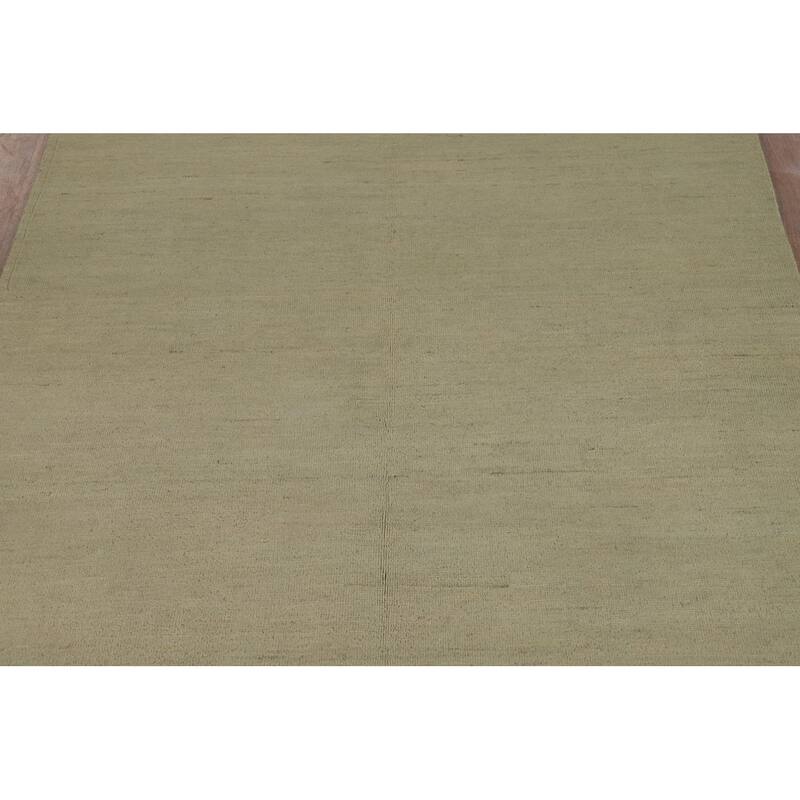 Contemporary Solid Gabbeh Oriental Area Rug Handmade Wool Carpet - 4'11" x 6'4"