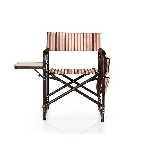 Shop Picnic Time Folding Sports Chair With Side Table Overstock 4870027