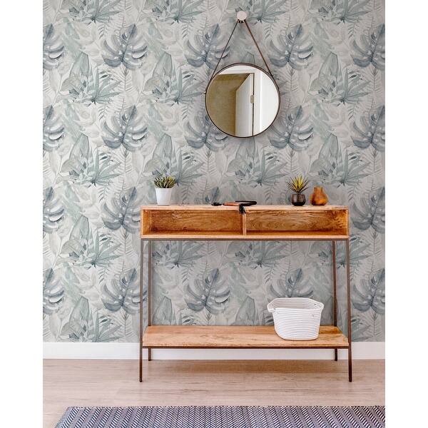 tropical wallpaper navy