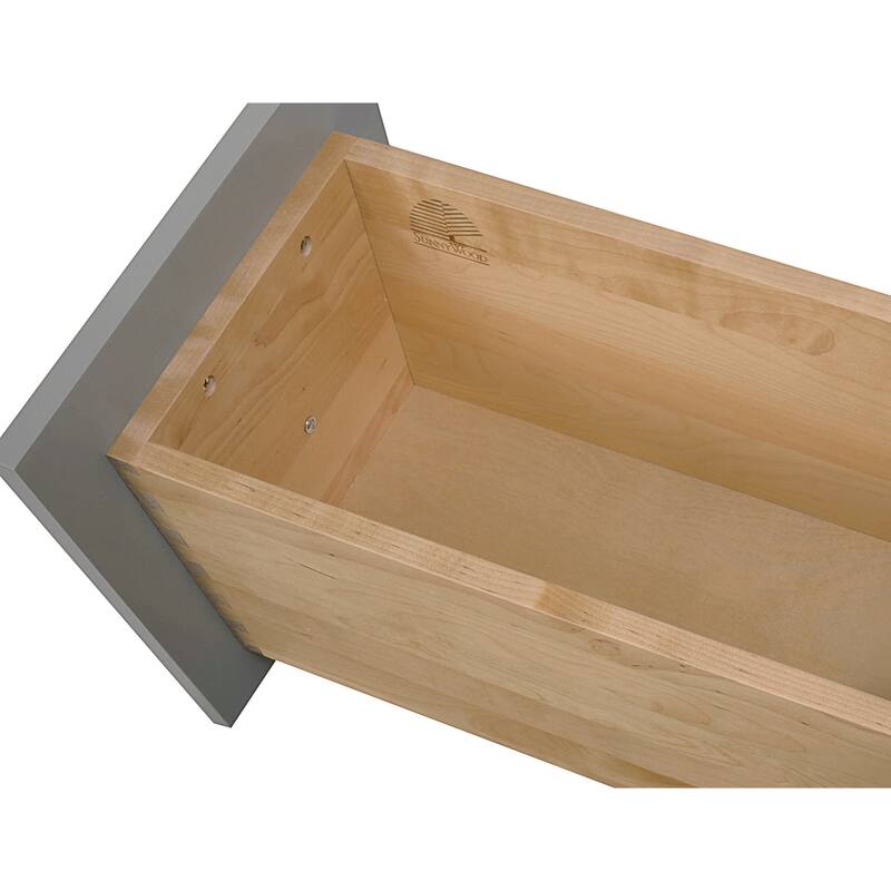 Sunny Wood Grayson 12" Wide Wood Floor Standing Bathroom Bridge or
