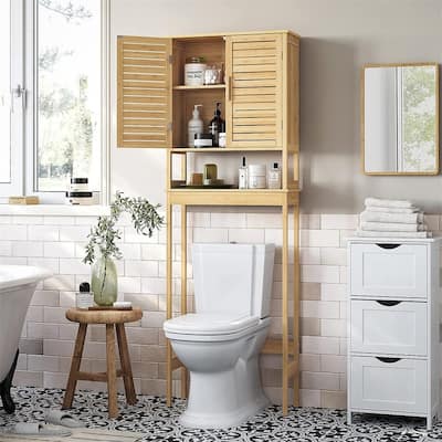 Over The Toilet Storage - 9.1"D x 23.6"W x 68.1"H