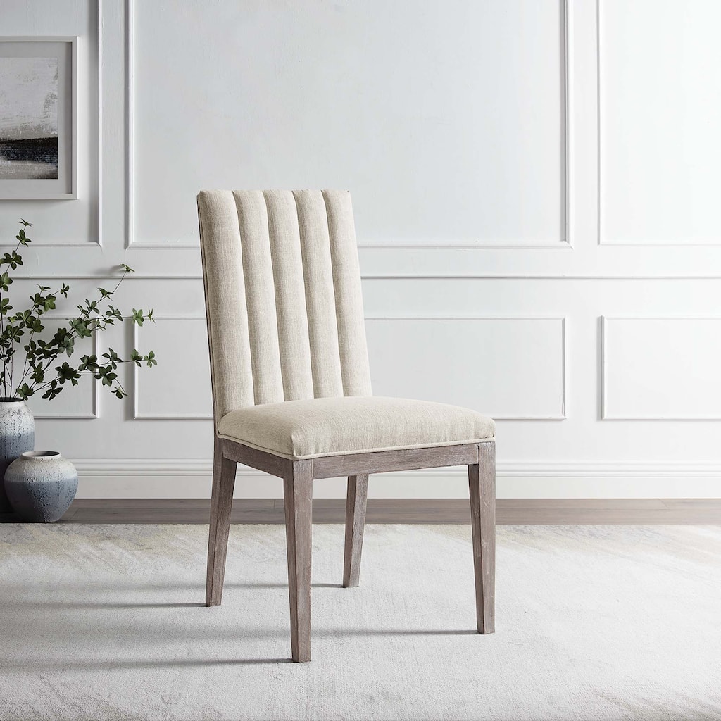 Maisonette French Vintage Tufted Fabric Dining Side Chair