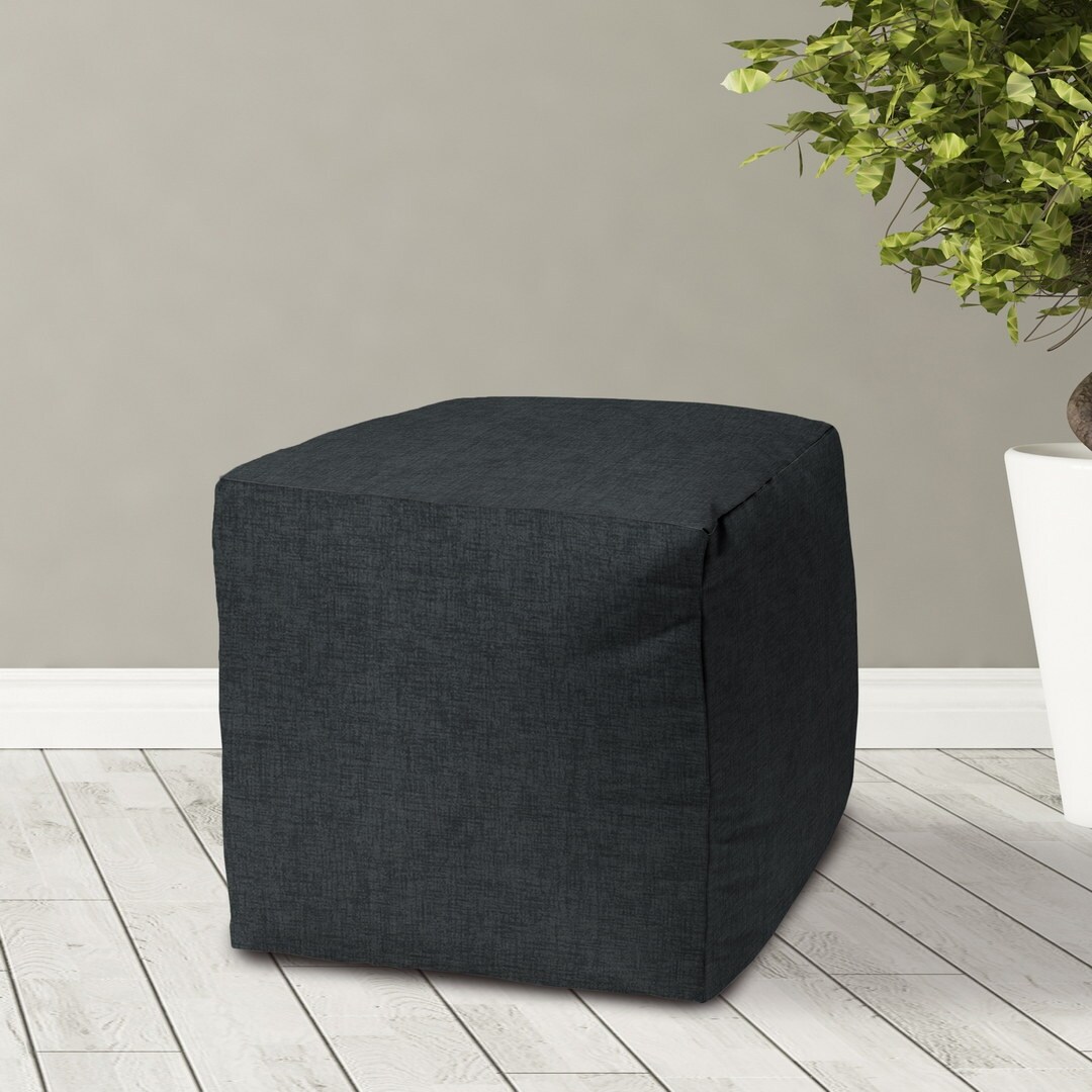 Joita Indoor Outdoor Pouf REMEDIA Zipper Cover with Luxury Polyfil Stuffing  17 x 17 x 17 - On Sale - Bed Bath & Beyond - 35631527