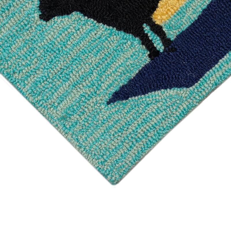 Liora Manne Frontporch Sailing Dog Indoor/Outdoor Rug - 2' x 5'