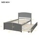 preview thumbnail 5 of 7, Twin Size Platform Bed with Trundle for Elegant and Space-Saving Bedroom Solutions