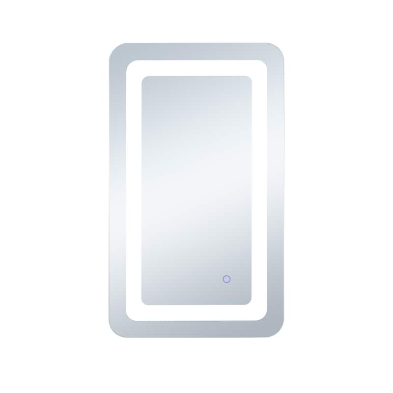 Indigo Home 27in x 30in soft edge LED mirror - Glossy white