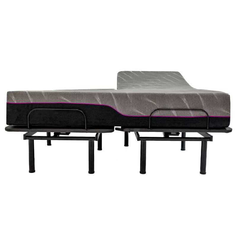 Bridgevine Home Flex Top Quick Assembly Adjustable Bed Frame with Voice Activated Controls