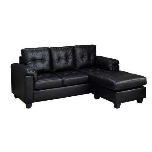 Shop Monarch Specialties I 8390 80 Inch Wide Leather Sectional
