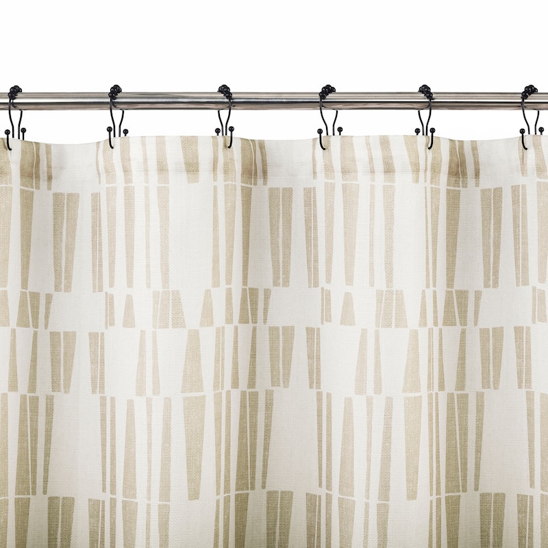 Indigo Road by Egypt Sherrod Ediz Geometric Blocks 1-Piece Shower Curtain