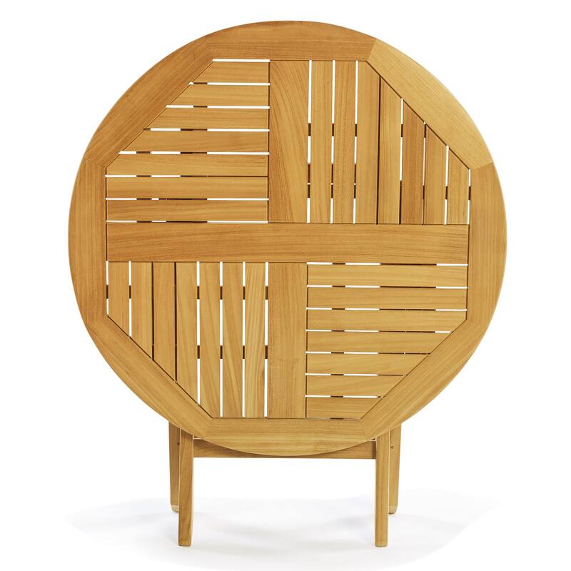 Teak Folding Classic Dining Table - Round 36" (90 cm)